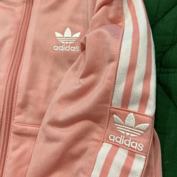 Adidas Toddler 2T Pink Full Zip Track Jacket Sporty - Picture 3 of 4